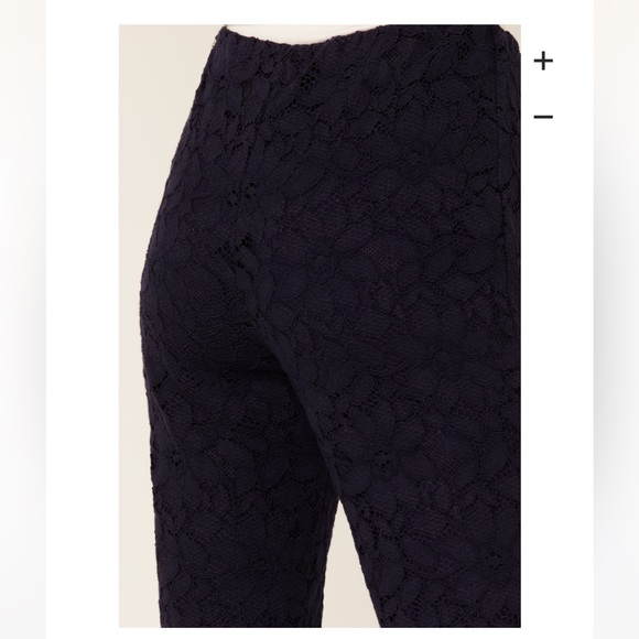 Free People Disco Wild Indigo Lace Flare Pant sz L - Picture 4 of 4